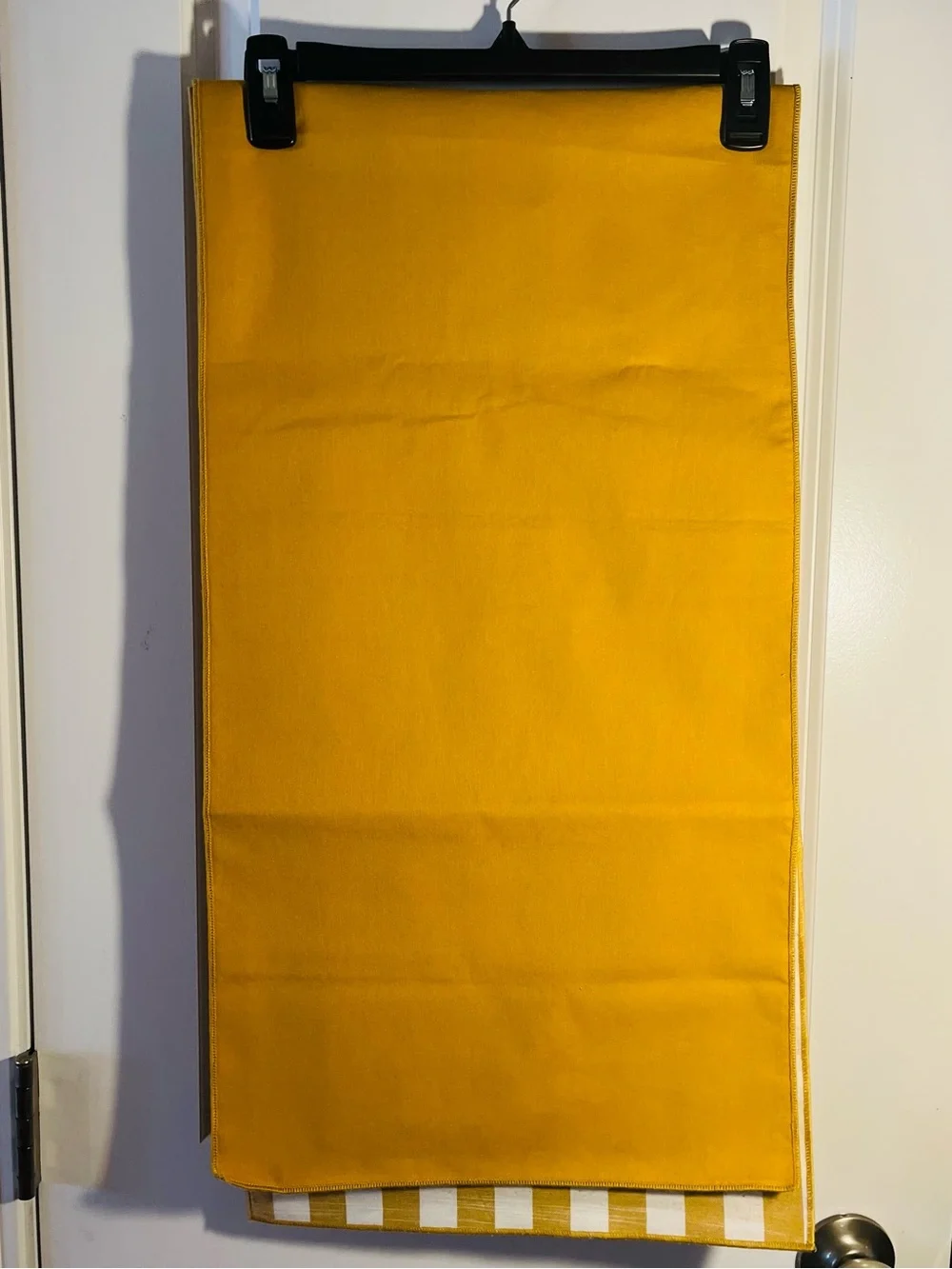 Threshold 108”x14” Cotton Gingham Check Extended Length Table Runner in Yellow